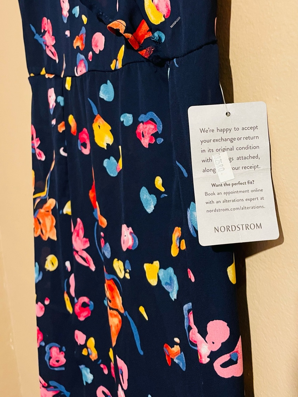 Nordstrom Navy Maxi Dress with Multicolor Floral Print - Picture 2 of 5